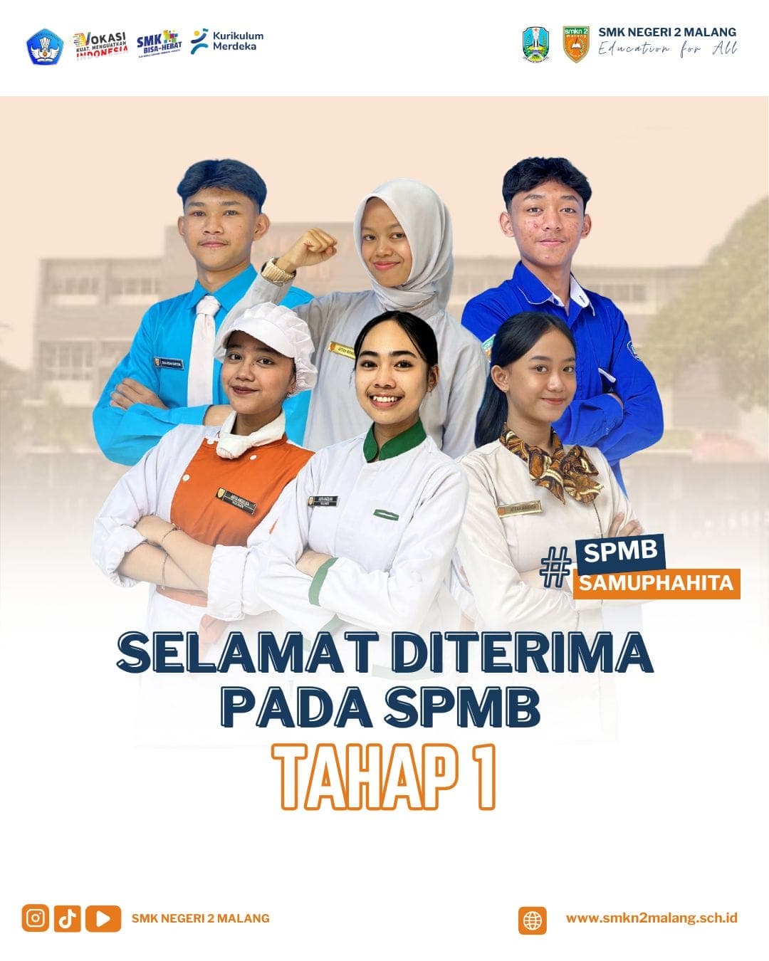 Pengumuman SPMB Tahap I SMKN 2 Malang Tahun 2025 dan Syarat Daftar Ulang