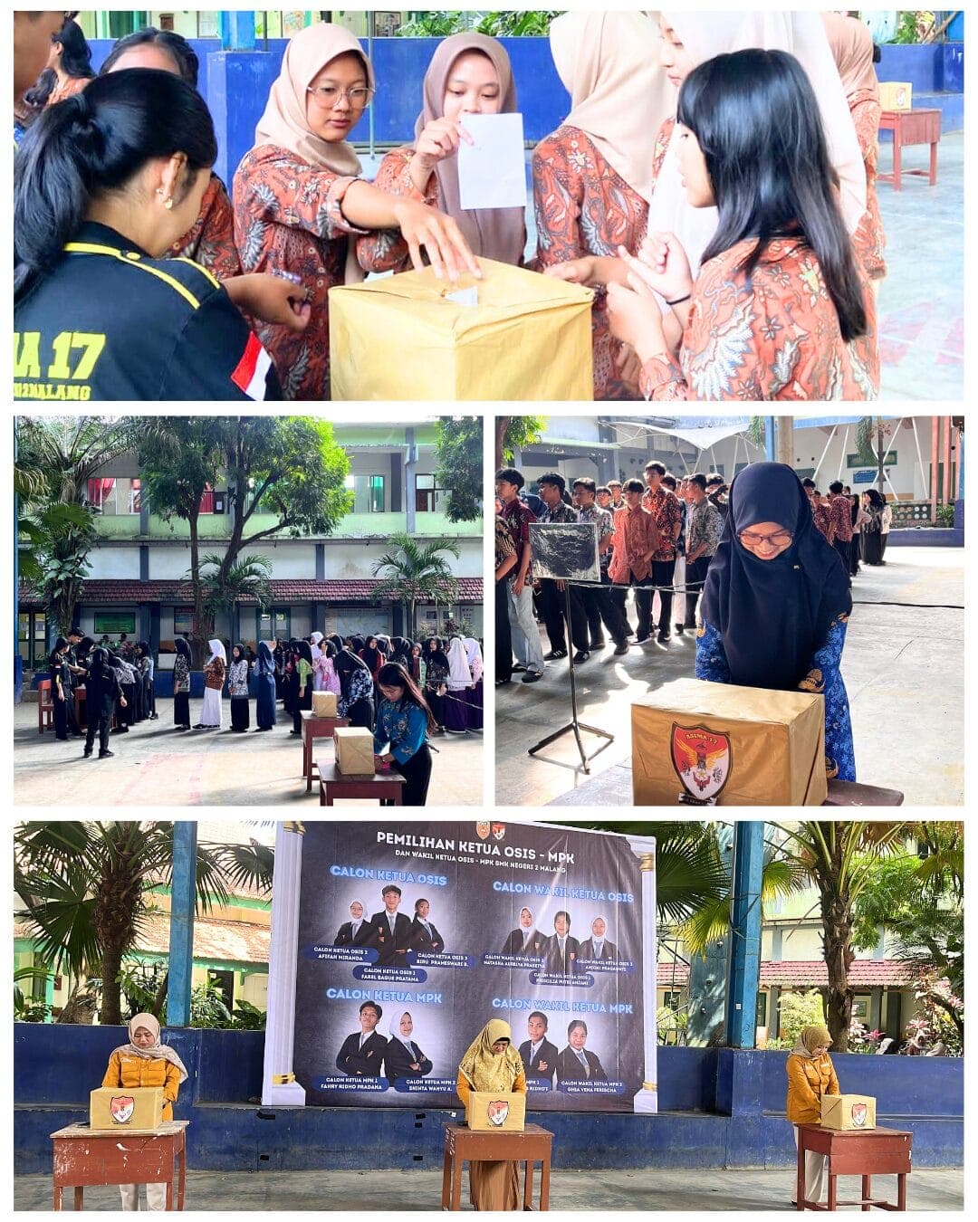 Demokrasi Bukan Sekadar Kata: Pemilu OSIS & MPK Hadirkan
Pemimpin Visioner di SMKN 2 Malang